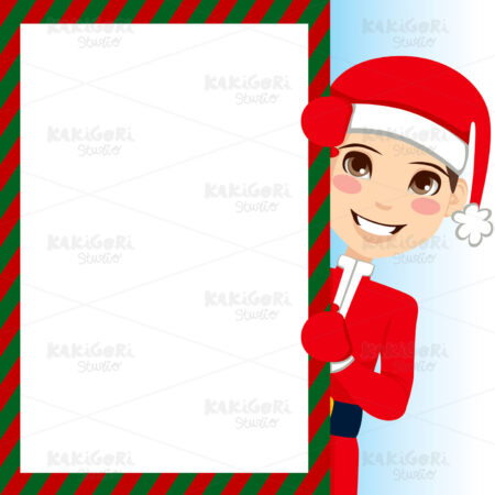 Santa Claus Boy Clipart Vector Illustration 01005