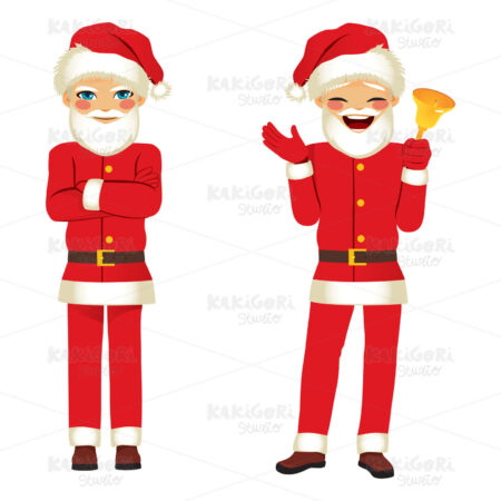 Santa Claus Man Costume Clipart Vector Illustration 04414