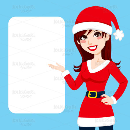 Santa Claus Woman Clipart Vector Illustration 01001