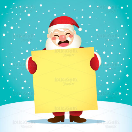Santa Yellow Poster Background Clipart Vector Illustration 04417