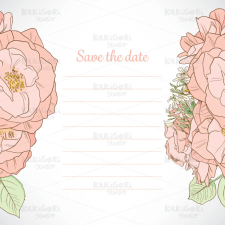 Save The Date Rose Note Clipart Vector Illustration 01961