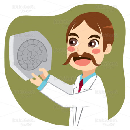 Scientist Fossil Clipart Vector Illustration 03633