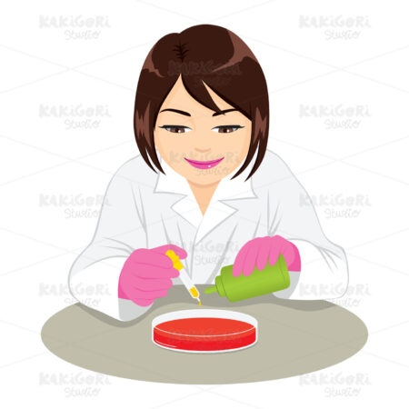 Scientist Laboratory Woman Clipart Vector Illustration 04540
