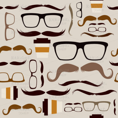 Seamless Hipster Pattern Background Clipart Vector Illustration 01870