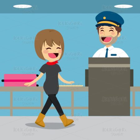 Security Check Control Clipart Vector Illustration 02998