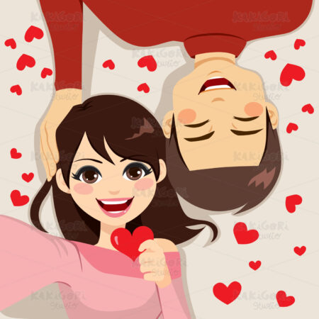 Selfie Couple Love Clipart Vector Illustration 03933