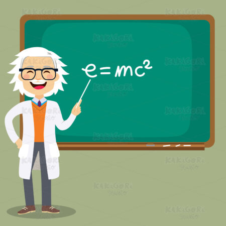 Senior Science Teacher Clipart Vector Illustration 04724