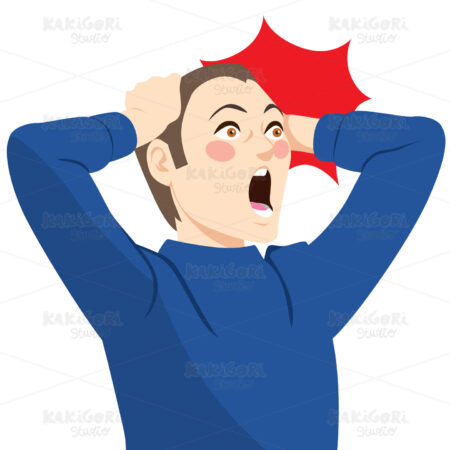 Shocked Man Clipart Vector Illustration 03905