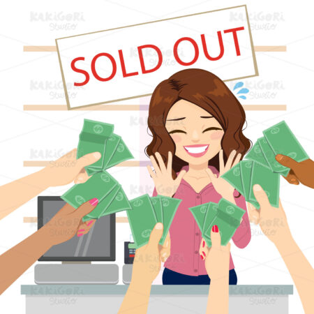 Shopping Take My Money Concept Clipart Vector Illustration 05178