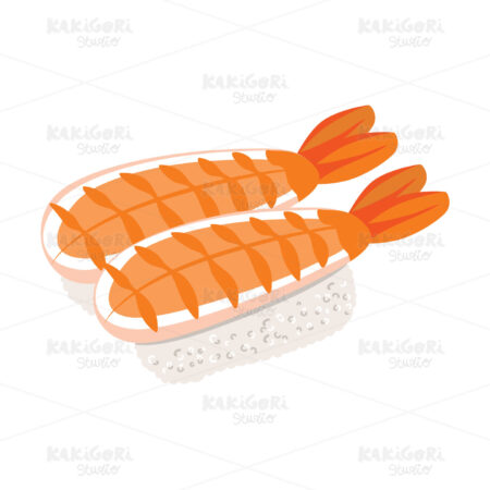Shrimp Sushi Clipart Vector Illustration 03715