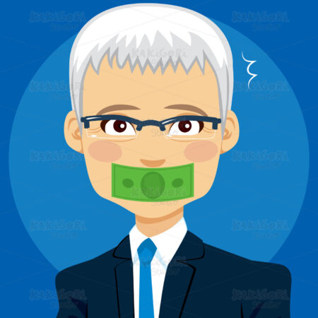 Silence Money Corruption Clipart Vector Illustration 03139