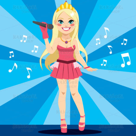Singer Pop Star Clipart Vector Illustration 03564