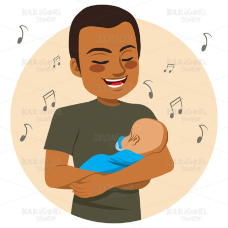 Singing Father Clipart Vector Illustration 03770