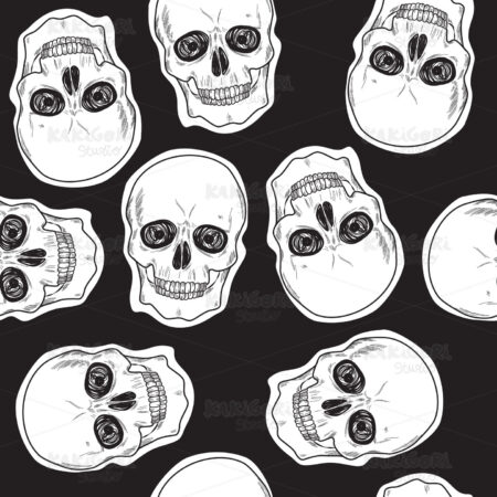 Skull Pattern Clipart Vector Illustration 03765