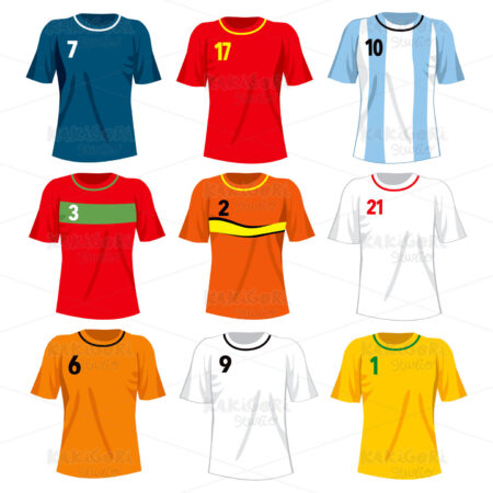 Soccer Team Uniforms Clipart Vector Illustration 01646
