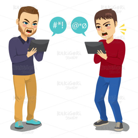 Social Media Argument Clipart Vector Illustration 04488