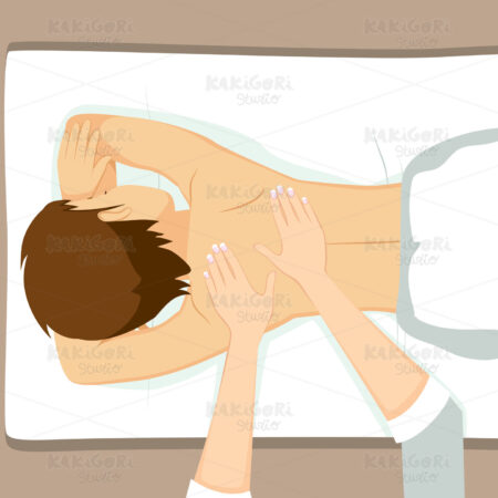 Spa Massage Man Clipart Vector Illustration 03868
