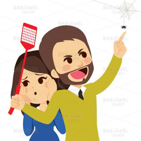 Spider Attack Clipart Vector Illustration 03449