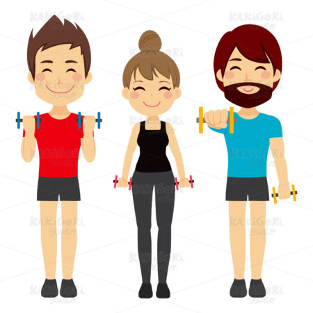 Sport Fitness Dumbbell Clipart Vector Illustration 03012