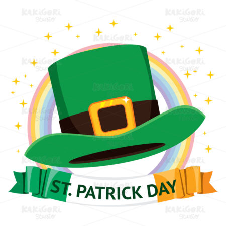 St Patrick Day Hat Clipart Vector Illustration 03451