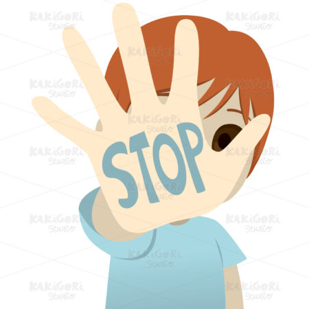 Stop Child Abuse Clipart Vector Illustration 04549