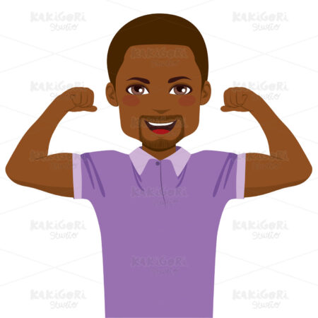 Strong Happy Man Clipart Vector Illustration 04317
