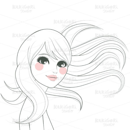 Stylized Woman Drawing Clipart Vector Illustration 01313