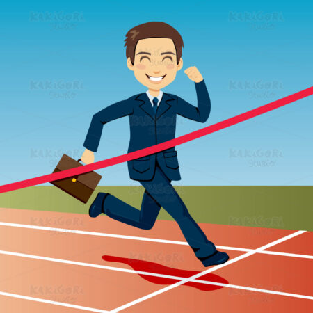 Successful Businessman Clipart Vector Illustration 00843