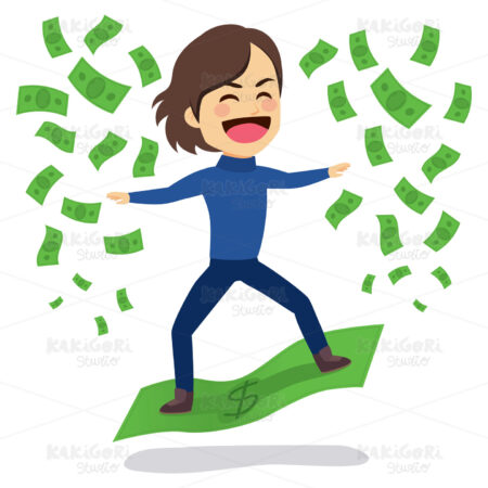 Successful Rich Man Clipart Vector Illustration 03996