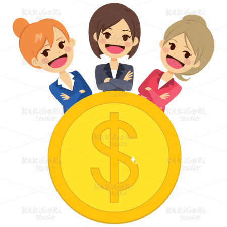 Successful Women Empowered Clipart Vector Illustration 03406