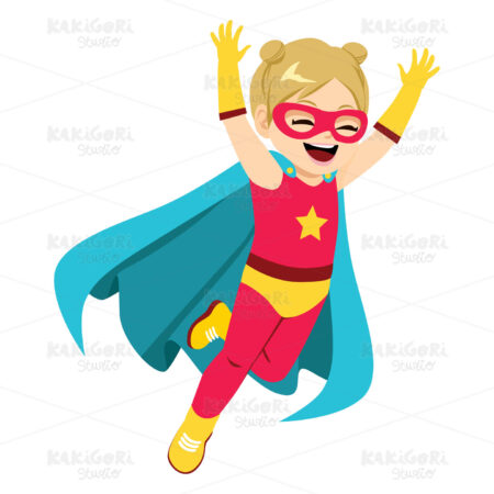 Super Hero Girl Clipart Vector Illustration 04542