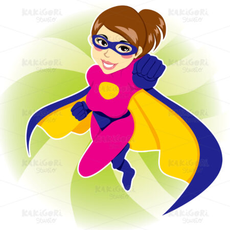 Superhero Woman Clipart Vector Illustration 00940