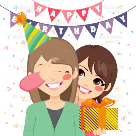 Surprise Birthday Gift Clipart Vector Illustration 02667