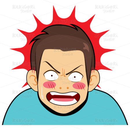 Surprised Angry Man Clipart Vector Illustration 04662
