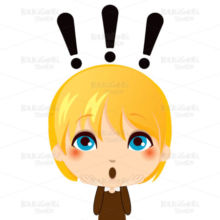 Surprised Kid Clipart Vector Illustration 00770
