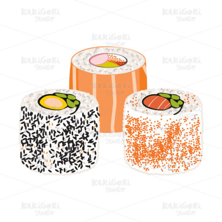 Sushi California Roll Clipart Vector Illustration 03731