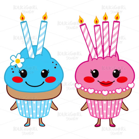 Sweet Cupcakes Clipart Vector Illustration 00932