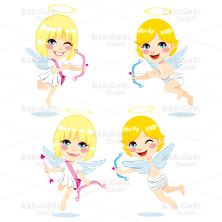 Sweet Cupid Kids Clipart Vector Illustration 01045