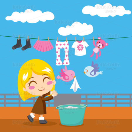 Sweet Laundry Clipart Vector Illustration 00380