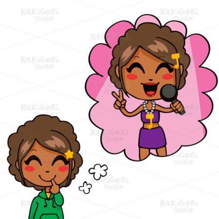 Sweet Singer Dream Clipart Vector Illustration 00796