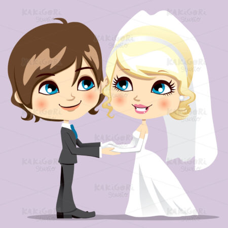 Sweet Wedding Day Clipart Vector Illustration 00801