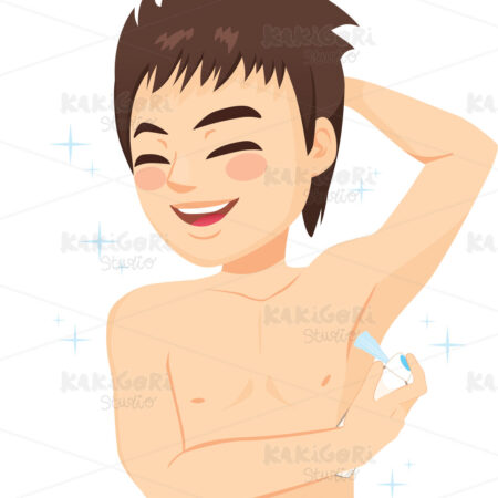 Teenager Man Deodorant Clipart Vector Illustration 05144