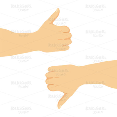 Thumbs Up And Down Clipart Vector Illustration 01564
