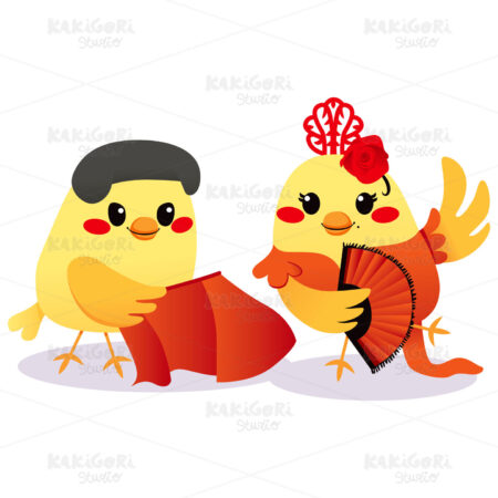 Traditional Spanish Birds Clipart Vector Illustration 00872