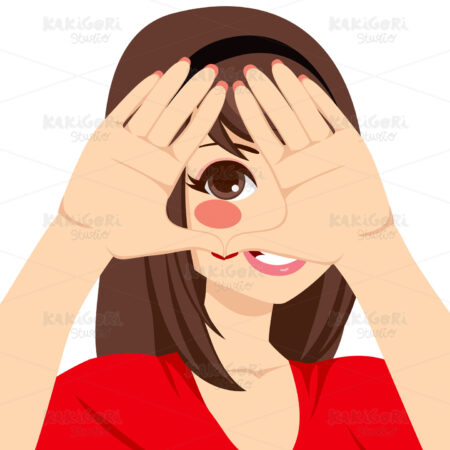 Triangle Hand Sign Clipart Vector Illustration 01635