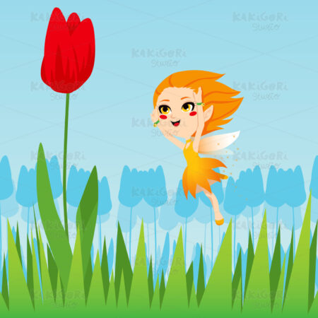 Tulip Fairy Clipart Vector Illustration 00584