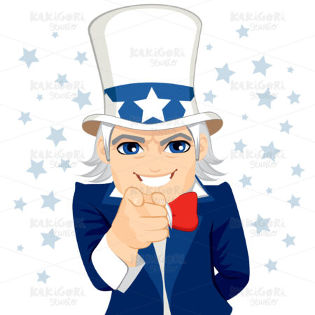 Uncle Sam Wants You Clipart Vector Illustration 02084