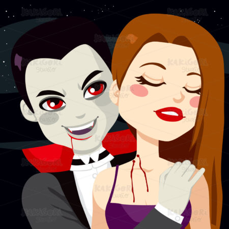 Vampire Pleasure Bite Clipart Vector Illustration 01218