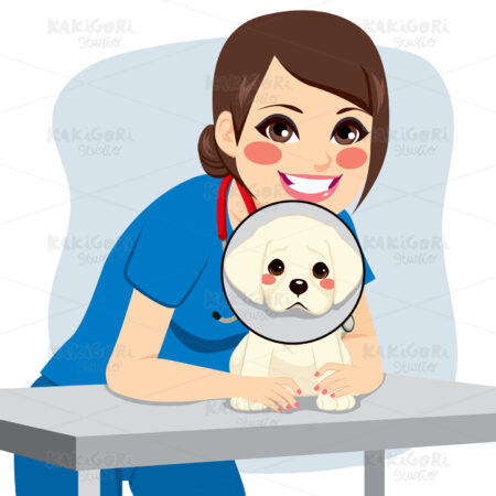 Veterinarian Dog Collar Clipart Vector Illustration 03102