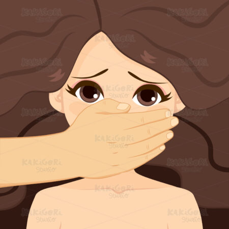 Violence Against Women Concept Clipart Vector Illustration 03231
